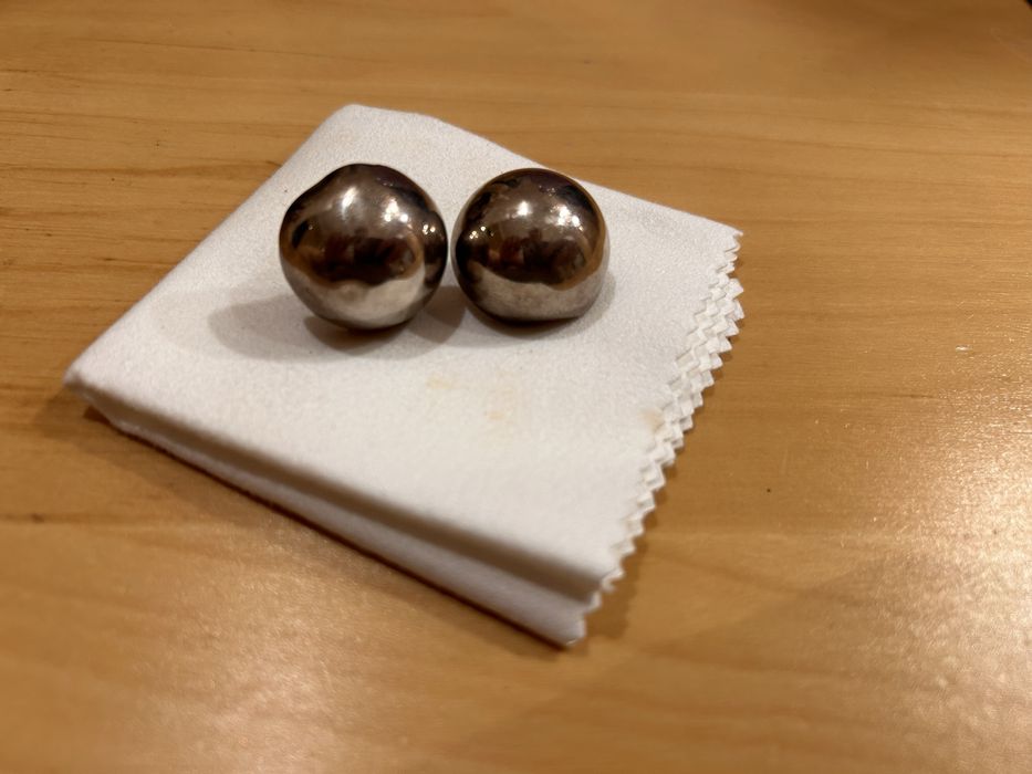 Srebrne kolczyki kulki sztyft