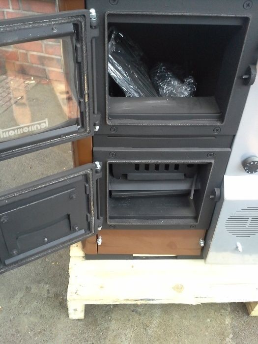 Termomont Temy + PRO 25 kocioł kuchenny, kuchnia z c.o. brąz lewa