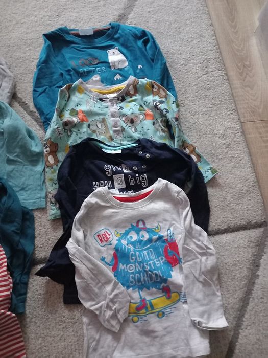 Zestaw t-shirt długi rękaw komplet 86/92