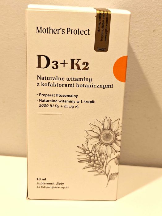 Mother's Protect naturalna Witamina D3 + K2 MK7 na prezent