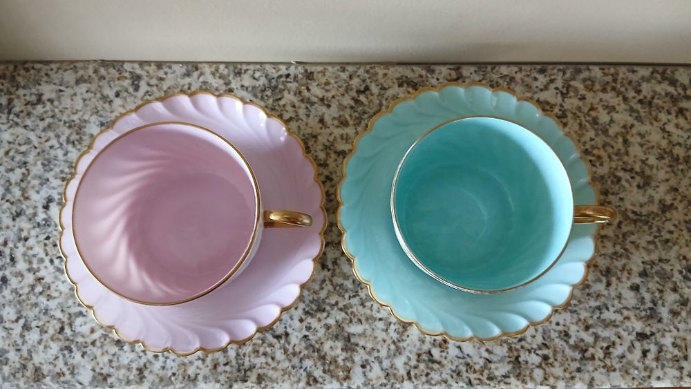 Par de Chávenas de Chá Haviland Limoges – Vintage (Casa Aliança)