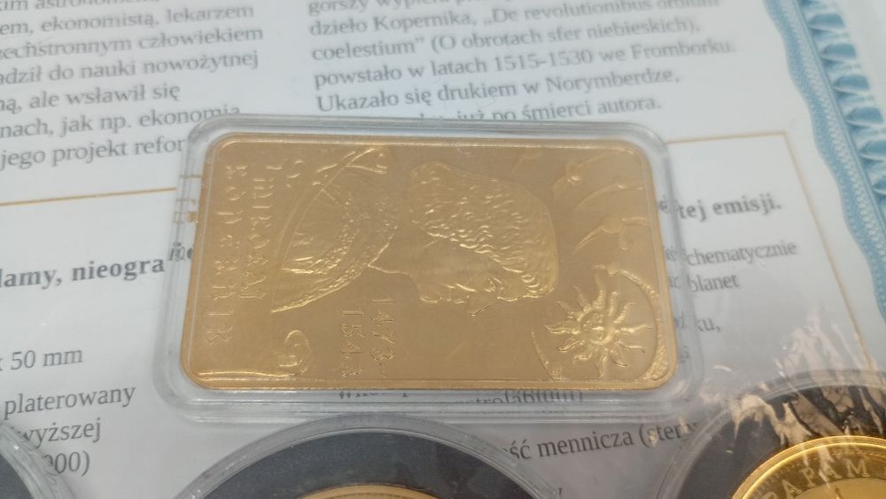 Monety medale okolicznościowe. Jp2, Kopernik. Sztabka KOMIS Madej Gorl