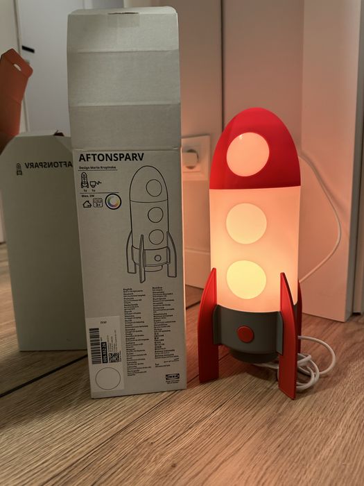 Nowa lampka rakieta Ikea led do pokoju dziecięcego lampa Aftonsparv