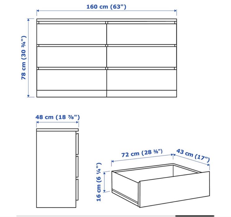 Comoda preta (quarto/arrumos)