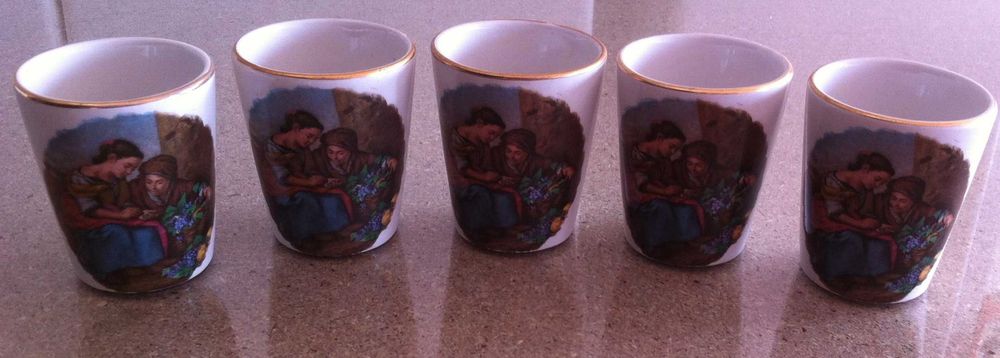 conjunto de copinhos com gravura