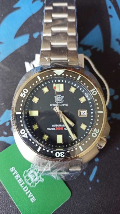 Часы Черепаха STEELDIVE SD1970 хомаж  Seiko Captain Willard. 200м.