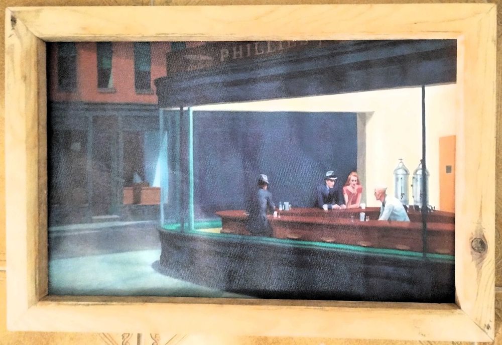 Tela Grande Nighthawks 1942 - Edward Hopper 45x30 Cm