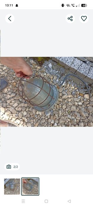 Stara lampa przemysłowa PRL vintage retro