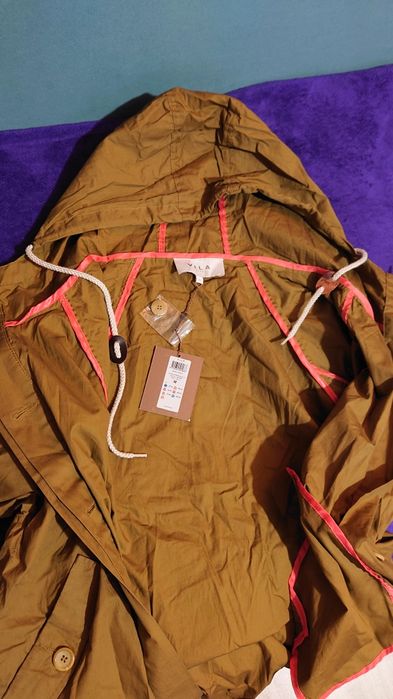 ~*VILA*~ cienka bawelniana kurtka KHAKI militarna rozm. uniwersalny