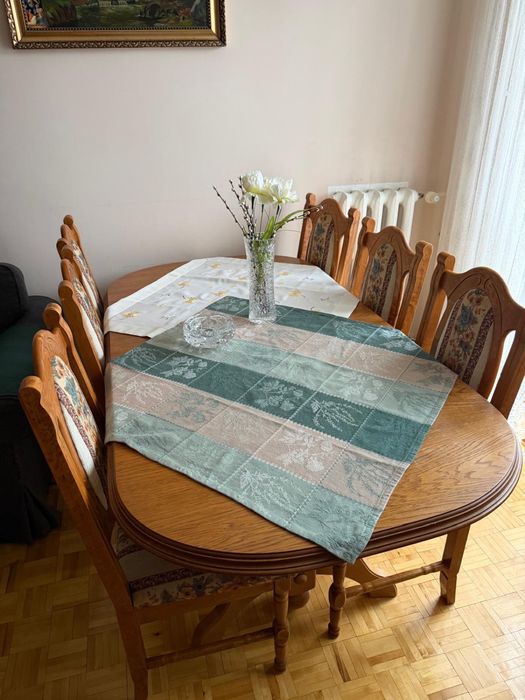 Stół Dębowy PRL Rozkładany 170x90 cm