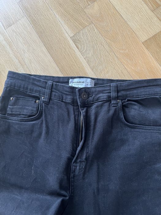 Czarne spodnie męskie Pull&Bear 42 rurki