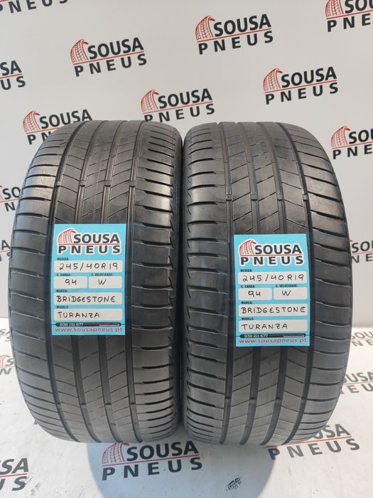 2 pneus semi novos 245-40R19 Bridgestone - Oferta dos Portes
