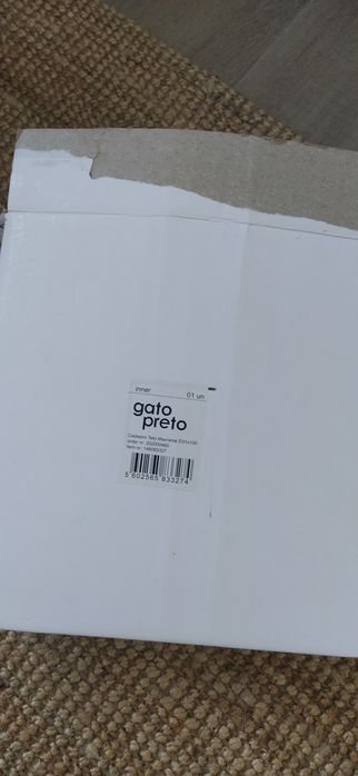 Candeeiro macramé gato preto