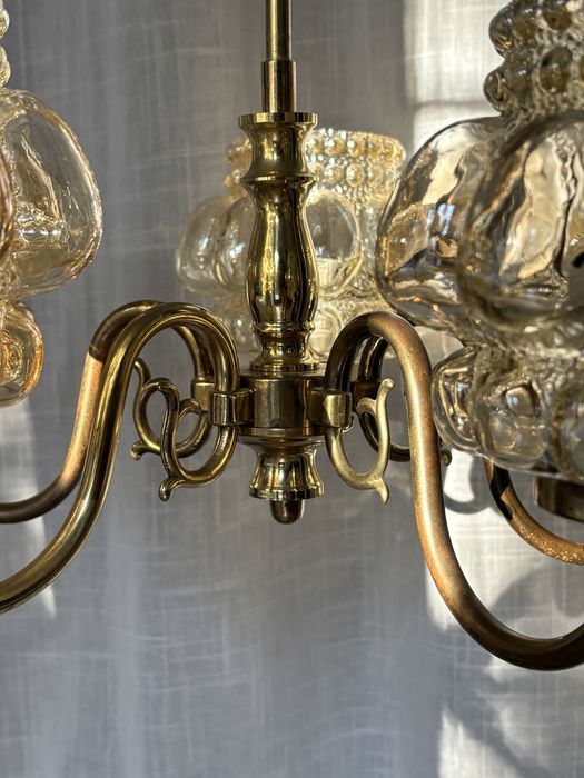 Mosiężna lampa Helena Tynnell Limburg lata 60