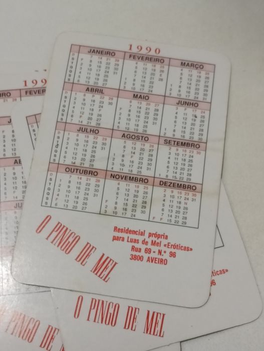 Coleção completa de 8 calendários eróticos