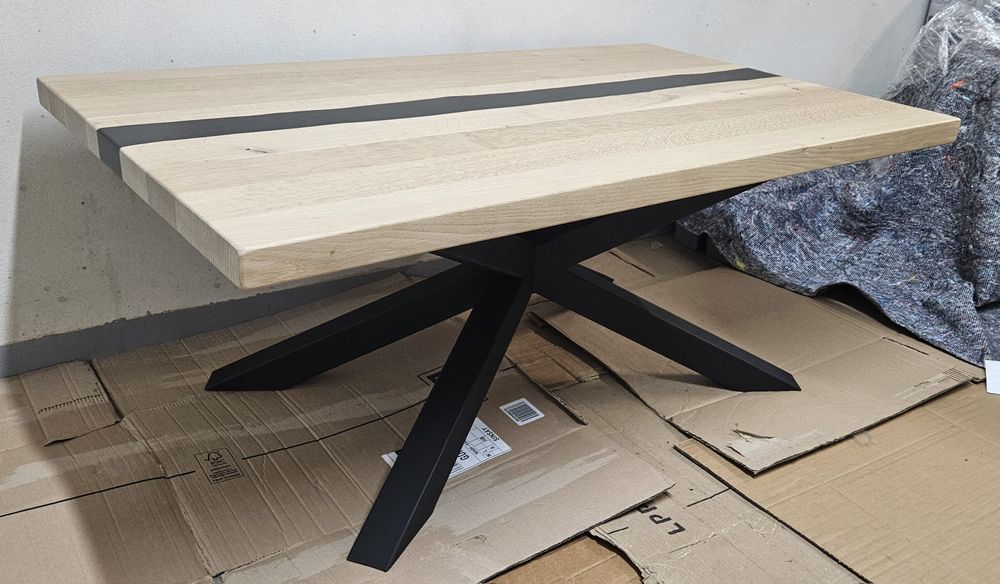 Ława dębowa z  żywicą