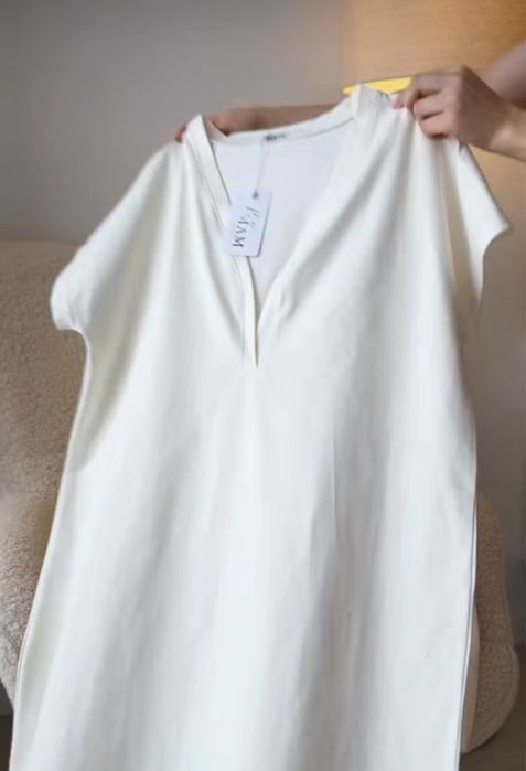 Сорочка для вагітних у пологовий молочна