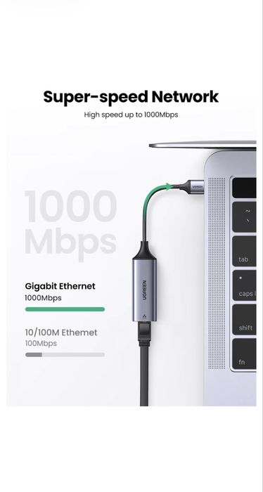 Мережевий адаптер UGREEN USB-C to RJ45 Ethernet CM199