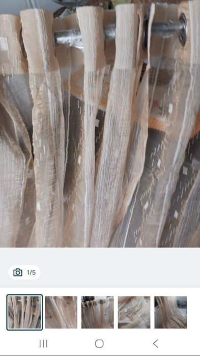 Cortinado com varão e acessórios