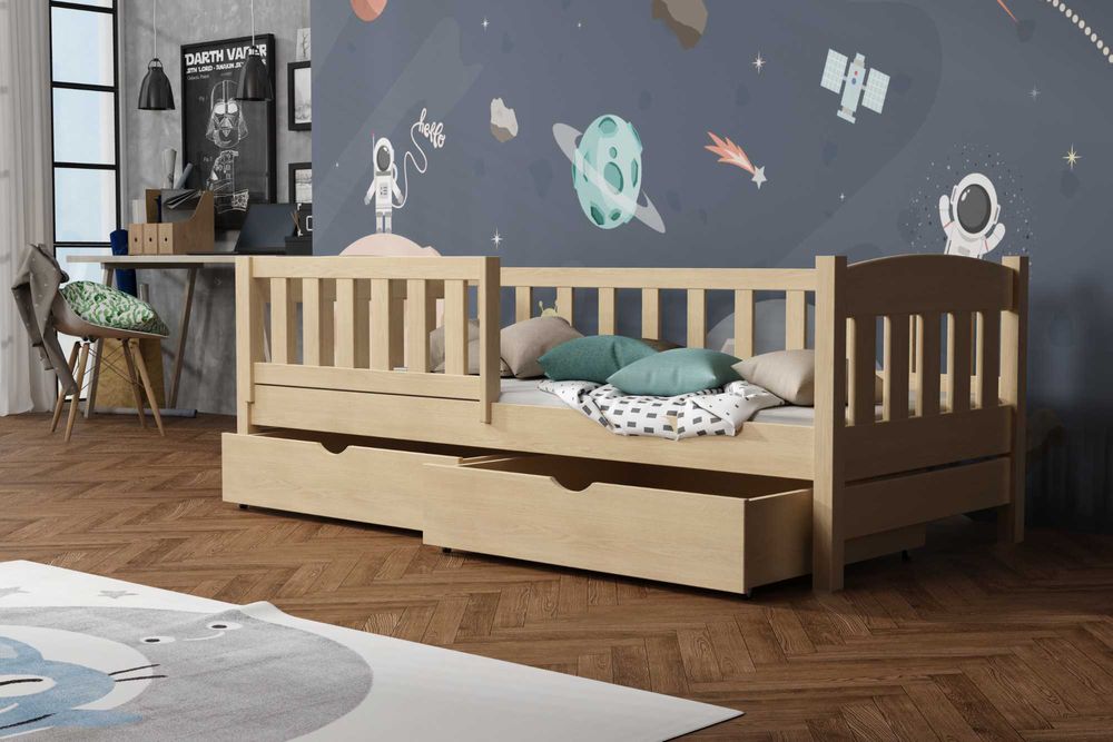 Łóżko dziecięce drewniane BOLEK sosnowe | Producent | Hipoalergiczne