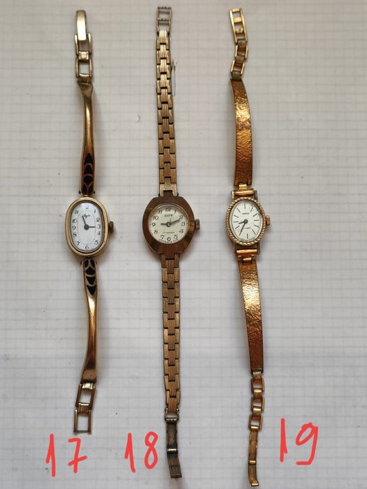 Часы женские жёлтые ссср