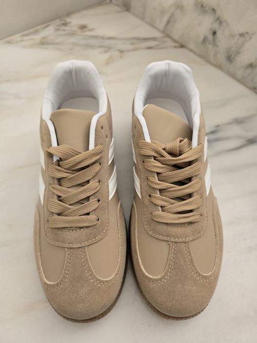 Ténis  casual Bege/Camel-NOVOS