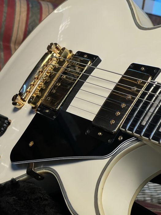 Guitarra Personalizada inspirada na Gibson Les Paul Custom White +Case