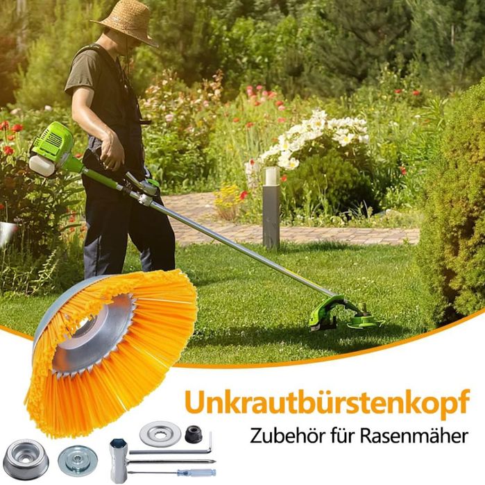 Anyingkai Nylonowa szczotka do chwastów, nylonowa, 25,4 mm, do podkasz