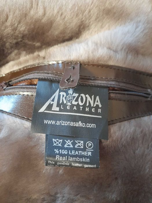 Трендовая кожаная дублёнка турецкого производства р. 48