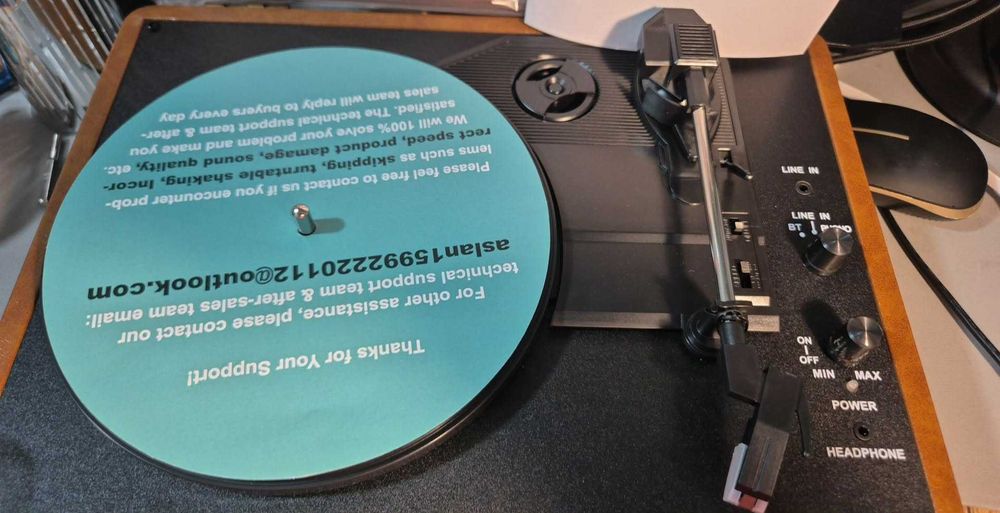 Gramofon, 3-biegowy Bluetooth, przenośny odtwarzacz winylowy