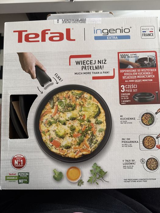 Tefal ingenio 2 patelnie + rączka