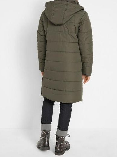 B.P.C dziewczęca kurtka długa khaki pikowana 176/182.