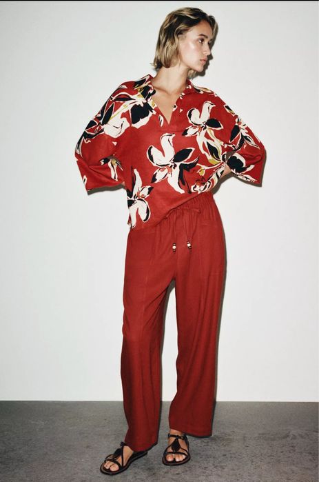Штани льон zara хс с м л
