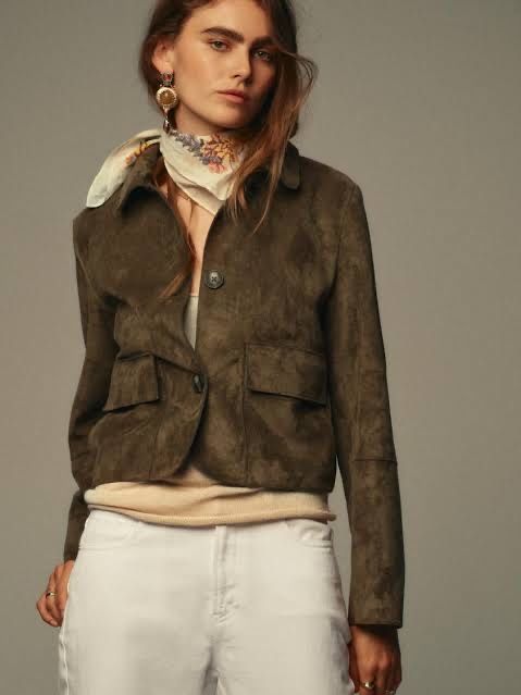 Курточка zara замш