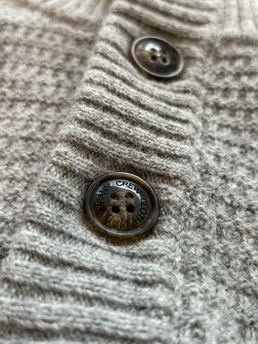 Męski wełniany szary sweter z golfem Crew Clothing Company