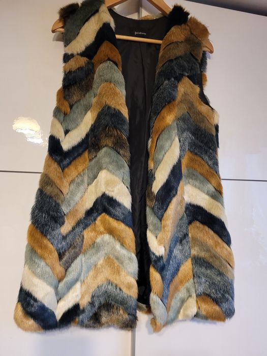 Futro print jesienny