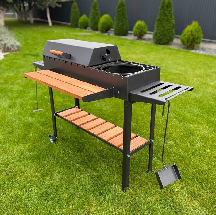 Мангал для казана, гриля, барбекю, шампурів на колесах