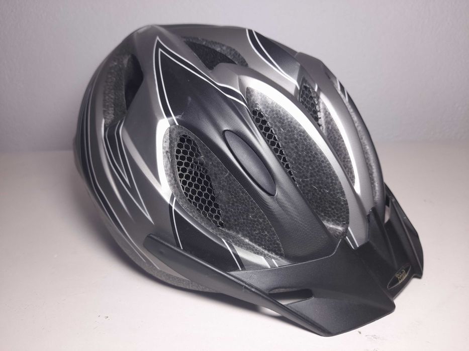 Capacete Crivit MTB Cinzento Ajustável - Excelente Estado!