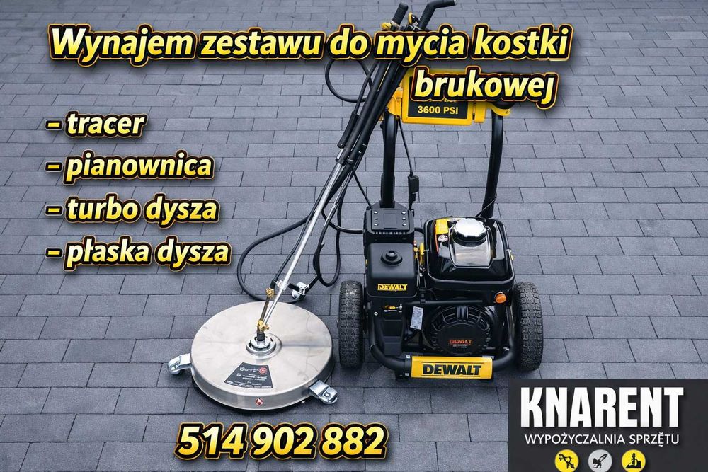 Myjka do kostki brukowej zestaw wynajem