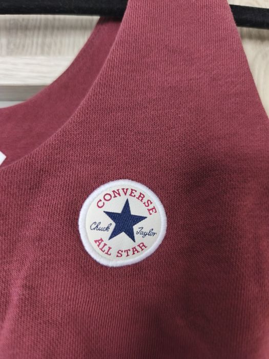 Burgundowy top sportowy Converse r. M