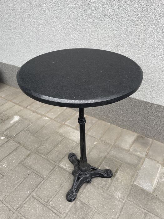 Stolik żeliwny blat matowy szatyna
