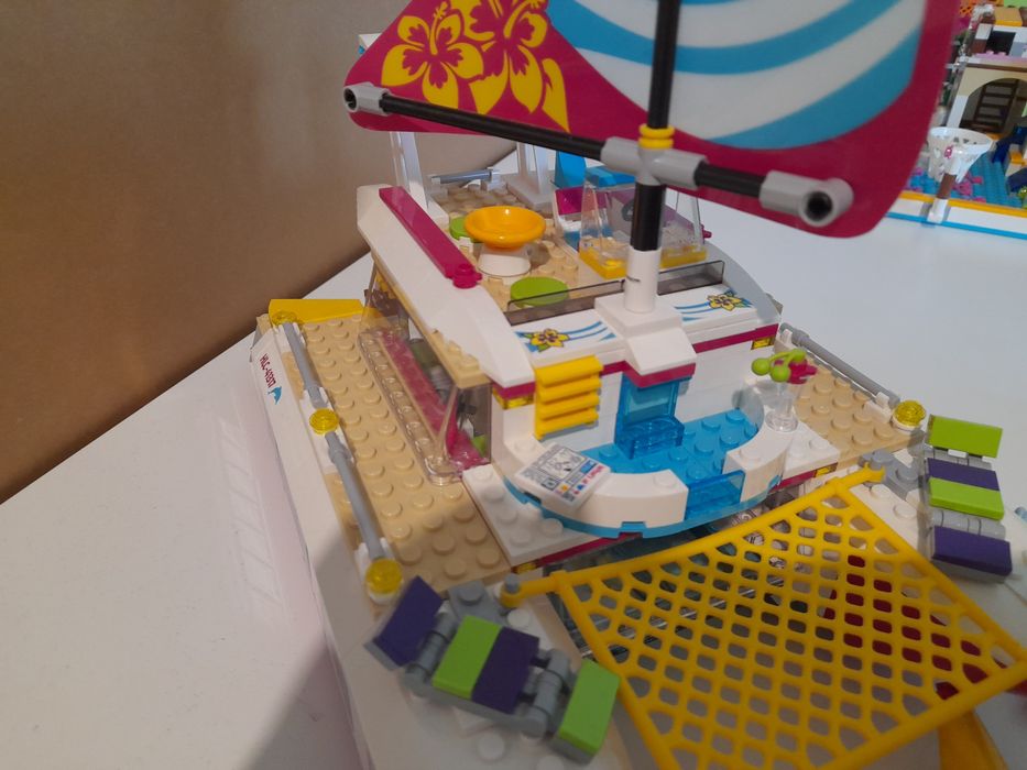 Lego Friends 41317 Słoneczny katamaran duży statek delfiny