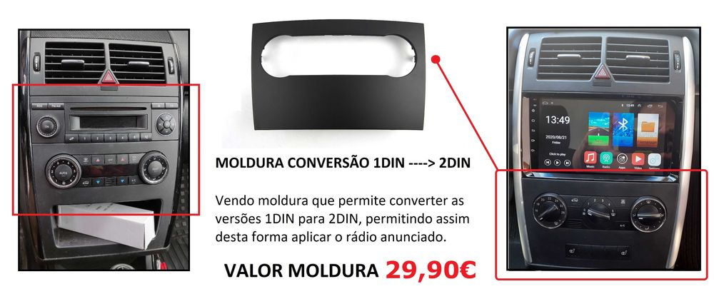 Rádio 2DIN 9" [4+64GB] MERCEDES • A180 (W169) • B180 (W245) • Android