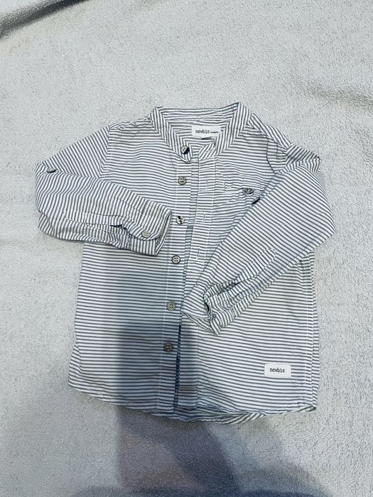 Newbie szara koszula w paski rozmiar 86/92