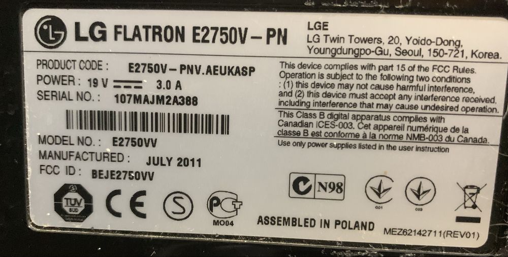 Монітор LG 27ʼʼ FullHD