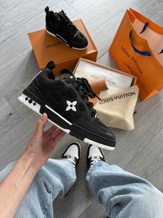 Кросівки Louis Vuitton Trainer Skate Sneaker Black White Premium