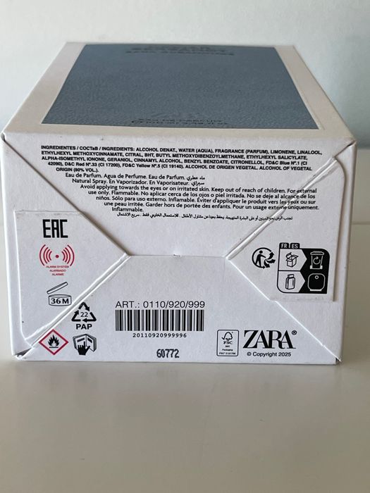 Zara Caviar Bergamota Eau de Parfum 100 ml