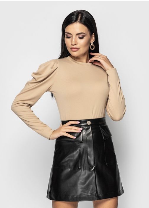 Женская кожаная юбка