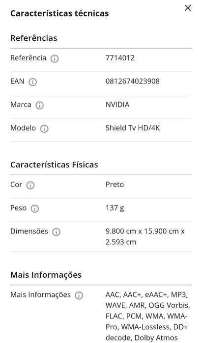 Vendo box Nídia android 4K  nova