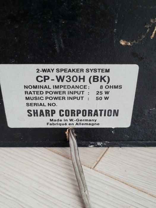 Głośniki Sharpa  CP-W30H